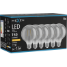Mexen Vintis 6x LED Filament Glühbirn E27, G95, 2W, Wärm - 2200K, 150 lm, rauch - L157-E27-0222-70x06