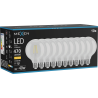 Mexen Vintis 10x LED-filamentlamp E27, G95, 4W, Warm - 2700K, 470 lm, helder - L157-E27-0427-00x10