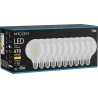Mexen Vintis 10x LED kvēlspuldze E27, G95, 4W, Silta - 2700K, 470 lm, caurspīdīga - L157-E27-0427-00x10