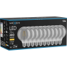 Mexen Vintis 10x Filament LED Gloeilamp E27, G95, 4W, Warm - 2700K, 300 lm, smoke - L157-E27-0427-70x10