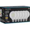 Mexen Vintis 6x Bombilla LED de filamento E27, G95, 6W, Cálida - 2700K, 720 lm, clara - L157-E27-0627-00x06