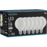 Mexen Vintis 6x Lampadina LED a filamento E27, G95, 6W, Neutro - 4000K, 720 lm, trasparente - L157-E27-0640-00x06