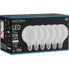 Mexen Vintis 6x LED spuldze filament E27, G95, 6W, Neitrāls - 4000K, 720 lm, caurspīdīgs - L157-E27-0640-00x06