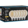 Mexen Vintis 6x LED spuldze ar diegu E27, G95, 8W, Silta - 2200K, 750 lm, dzintars - L157-E27-0822-50x06