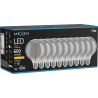 Mexen Vintis 10x LED Filament Lamp E27, G95, 8W, Warm - 2200K, 600 lm, rook - L157-E27-0822-70x10