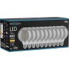Mexen Vintis 10x LED filamentlampa E27, G95, 8W, Varm - 2700K, 680 lm, rökfärgad - L157-E27-0827-70x10