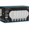 Mexen Vintis 6x LED dielektriskā spuldze E27, G95, 8W, Neitrāla - 4000K, 1055 lm, caurspīdīga - L157-E27-0840-00x06