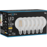Mexen Vintis 6x LED filament žarnica E27, G95, 10W, Topla - 2700K, 1320 lm, prozorna - L157-E27-1027-00x06