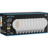 Mexen Vintis 10x LED E27 vītņspuldzes, G95, 10W, Silta - 2700K, 1320 lm, caurspīdīga - L157-E27-1027-00x10