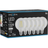 Mexen Vintis 6x LED filamentlamp E27, G95, 10W, Neutraal - 4000K, 1320 lm, helder - L157-E27-1040-00x06