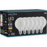 Mexen Vintis 6x LED spuldze ar spirāli, E27, G95, 6W, Silta - 2700K, 630 lm, caurspīdīgs - L167-E27-0627-00x06
