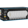 Mexen Vintis 10x LED-filamentlampa spiral E27, G95, 6W, Varm - 2700K, 630 lm, klar - L167-E27-0627-00x10