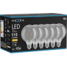 Mexen Vintis 6x Filament spiral LED-glödlampa E27, G95, 6W, Varm - 2700K, 510 lm, rökfärgad - L167-E27-0627-70x06