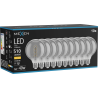 Mexen Vintis 10x LED filament spiraallamp E27, G95, 6W, Warm - 2700K, 510 lm, smoke - L167-E27-0627-70x10