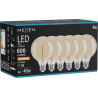 Mexen Vintis 6x LED-filamentlampa spiral E27, G95, 8W, Varm - 2200K, 600 lm, amber - L167-E27-0822-50x06
