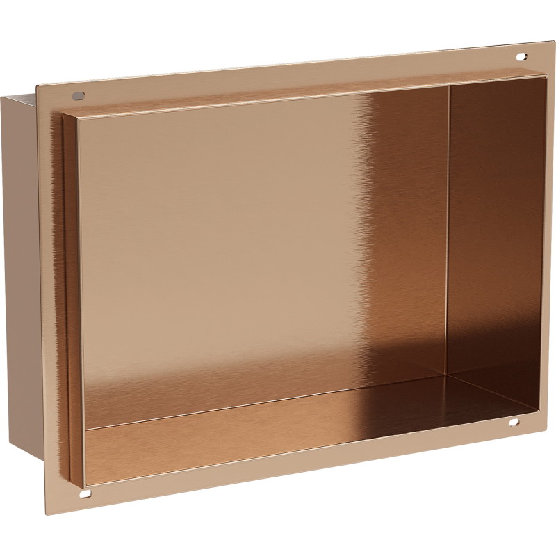 Mexen X-Wall-NR prateleira embutida sem flange 30 x 20 cm, cobre escovado - 19C1302010