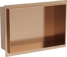 Mexen X-Wall-NR Nischenregal ohne Flansch 30 x 20 cm, gebürstetes Kupfer - 19C1302010
