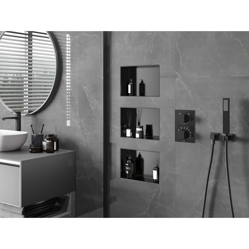 Mexen X-Wall-NR Nisch Regal ouni Flang 30 x 20 cm, geberste Gun Gray - 19E1302010