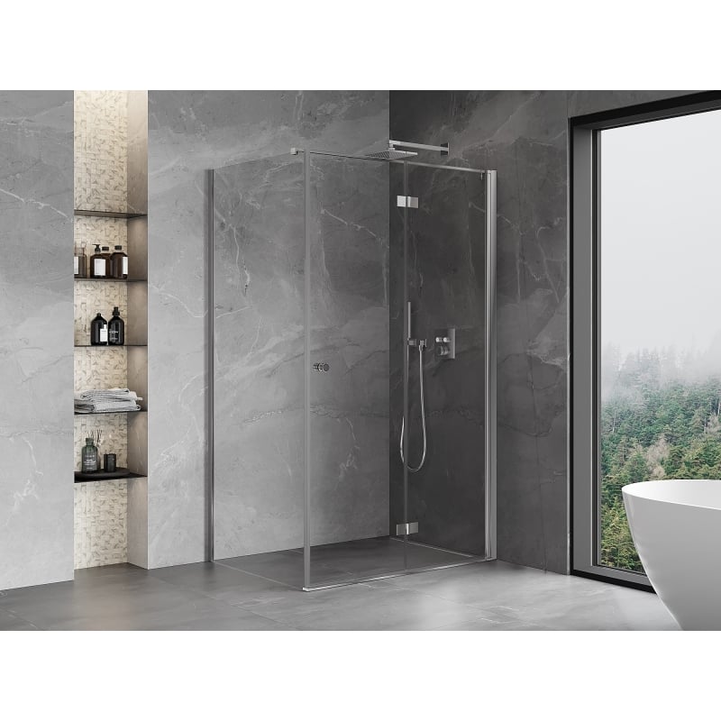Mexen Mist-F kokkupandav dušinurk parempoolne 70 x 100 cm, läbipaistev, kroom - 8A6T-070-100-01-00-P