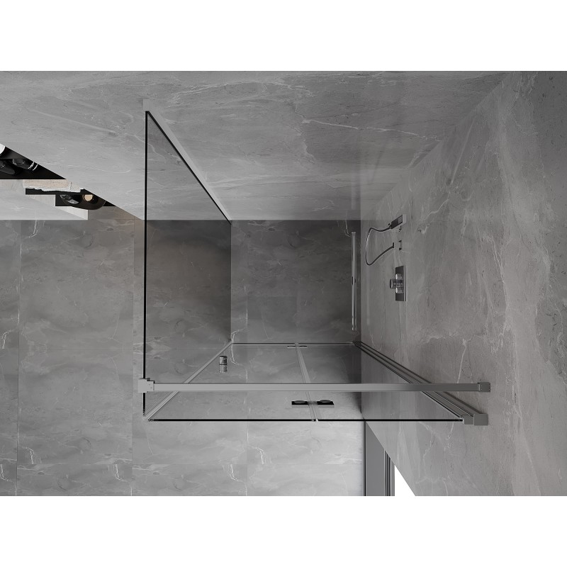 Mexen Mist-F kabina prysznicowa składana prawa 110 x 110 cm, transparent, chrom - 8A6T-110-110-01-00-P
