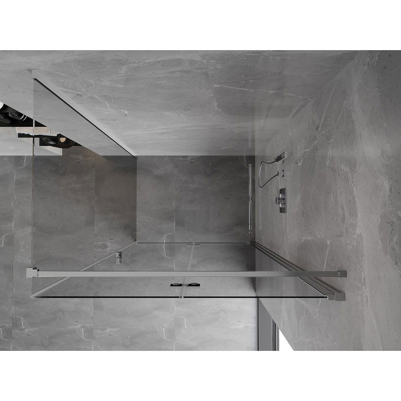Mexen Mist-F cabina de ducha plegable derecha 90 x 120 cm, transparente, cromo - 8A6T-090-120-01-00-P