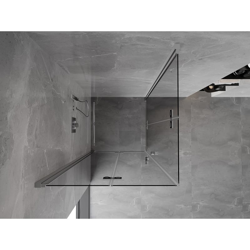 Mexen Mist-F Duo Folding Shower Cabin 70 x 70 cm, Transparent, Chrome - 8A6-070L-070P-01-00