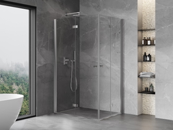 Mexen Mist-F Duo preklopna tuš kabina lijeva 110 x 70 cm, prozirna, krom - 8A6-110L-070P-01-00