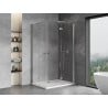 Mexen Mist-F Duo vouwdeur douchecabine rechts 90 x 105 cm, transparant, chroom - 8A6-090L-105P-01-00