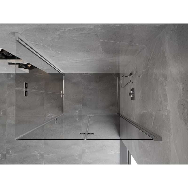 Mexen Mist-F Duo sklopiva tuš kabina desna 100 x 105 cm, prozirna, krom - 8A6-100L-105P-01-00