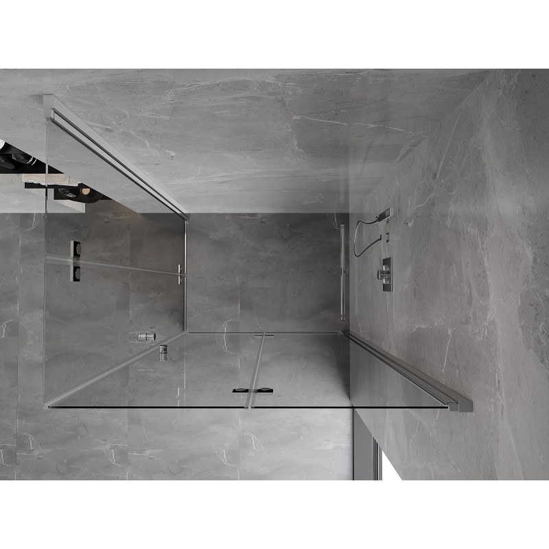 Mexen Mist-F Duo kokkuvolditav dušikabiin parem 100 x 115 cm, läbipaistev, kroom - 8A6-100L-115P-01-00