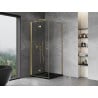 Mexen Mist-F folding shower enclosure left 90 x 90 cm, transparent, gold - 8A6T-090-090-50-00-L