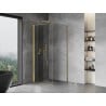 Mexen Mist-F folding shower enclosure left 90 x 90 cm, transparent, gold - 8A6T-090-090-50-00-L