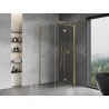 Mexen Mist-F vikbar duschkabin höger 95 x 95 cm, transparent, guld - 8A6T-095-095-50-00-P