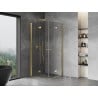 Mexen Mist-F Duo cabine de douche pliante 110 x 110 cm, transparent, or - 8A6-110L-110P-50-00