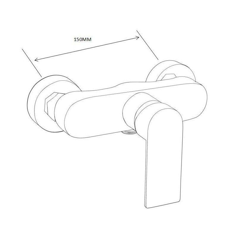 Mexen Royo DF40 duschset, svart - 72204DF40-70
