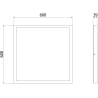 Mexen Brill-S LED griesti panelis virsmas 60 x 60 cm, 40W, Neitrāls - 4000K, 4000 lm, balts - L205-060-060-4040-20