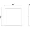Mexen Brill-S LED griestu panelis 60 x 60 cm, 48W, Neitrāls - 4000K, 5280 lm, balts - L206-060-060-4840-20