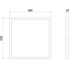 Mexen Brill-S LED stropna plošča 60 x 60 cm, 48W, Nevtralna - 4000K, 5280 lm, bela - L206-060-060-4840-20