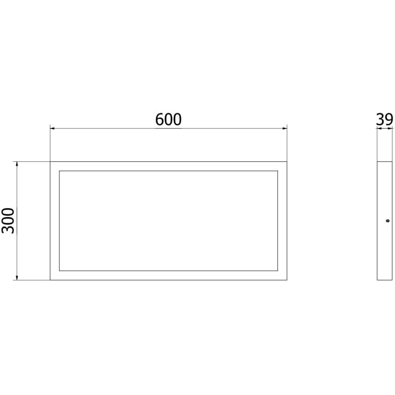 Mexen Brill-S LED plafondpaneel opbouw 60 x 30 cm, 24W, Neutraal - 4000K, 2880 lm, wit - L207-060-030-2440-20