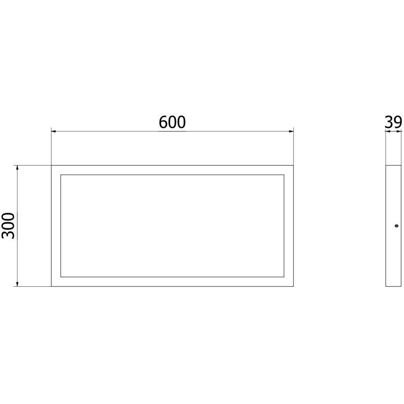 Mexen Brill-S panel sufitowy LED natynkowy 60 x 30 cm, 24W, Neutralna - 4000K, 2880 lm, biały - L207-060-030-2440-20