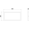 Mexen Brill-S LED plafondpaneel opbouw 60 x 30 cm, 24W, Neutraal - 4000K, 2880 lm, wit - L207-060-030-2440-20