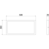 Mexen Brill-S LED griestu panelis, uz virsmas montējams, 60 x 30 cm, 24W, Neitrāls - 4000K, 2640 lm, melns
