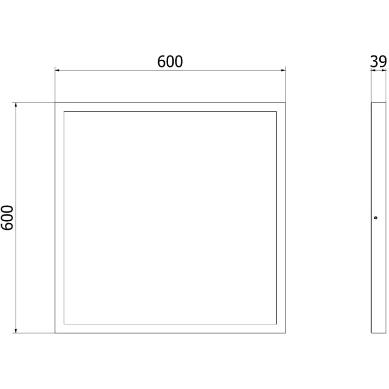 Mexen Brill-S πάνελ οροφής LED επιφανείας 60 x 60 cm, 36W, Ουδέτερο - 4000K, 4320 lm, λευκό