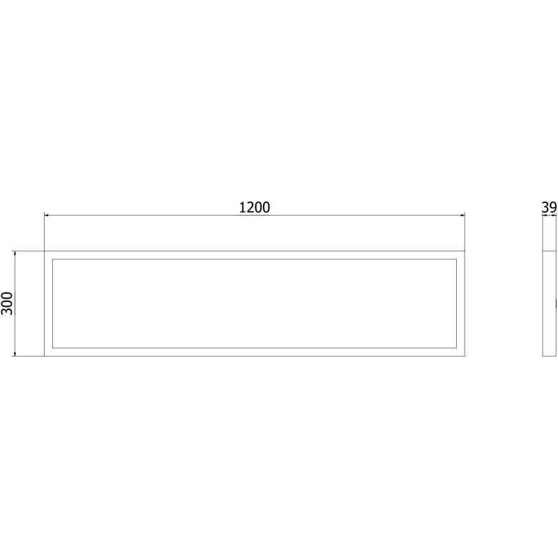 Mexen Brill-S LED-kattolevy pinta-asennettuna 120 x 30 cm, 36W, Neutraali - 4000K, 5184 lm, valkoinen - L207-120-030-3640-20
