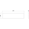 Mexen Brill-S LED-kattolevy pinta-asennettuna 120 x 30 cm, 36W, Neutraali - 4000K, 5184 lm, valkoinen - L207-120-030-3640-20