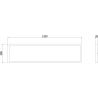 Mexen Brill-S LED plafondpaneel opbouw 120 x 30 cm, 36W, Neutraal - 4000K, 5184 lm, wit - L207-120-030-3640-20