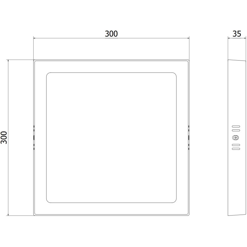 Mexen LDSS οροφή LED επιφανειακά τοποθετημένη 30 x 30 cm, 24W, Ουδέτερη - 4000K, 2640 lm,