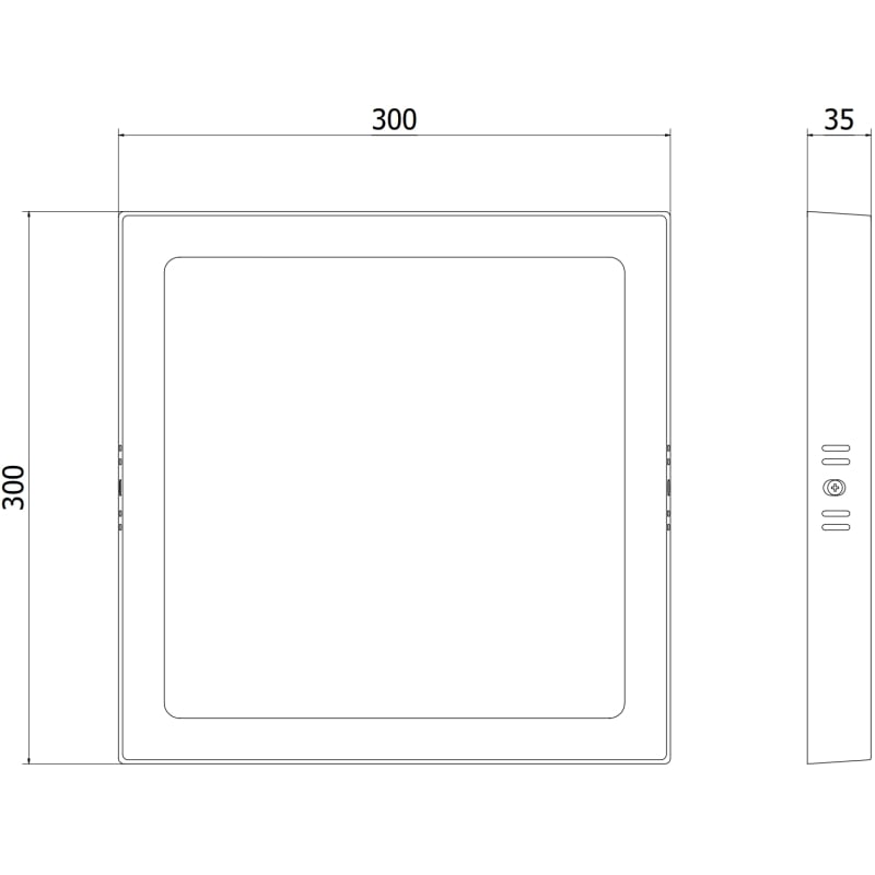 Mexen LDSS plafoniera a soffitto LED da superficie 30 x 30 cm, 24W, Fredda - 6500K, 2640 lm, bianco - L213-030-2465-20