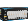 Mexen Vintis 10x LED-Filamentlampe E27, ST64, 4W, Warm - 2200K, 470 lm, klar - L152-E27-0422-00x10