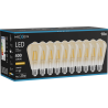 Mexen Vintis 10x LED filamentlamp E27, ST64, 4W, Warm - 2200K, 400 lm, amber - L152-E27-0422-50x10